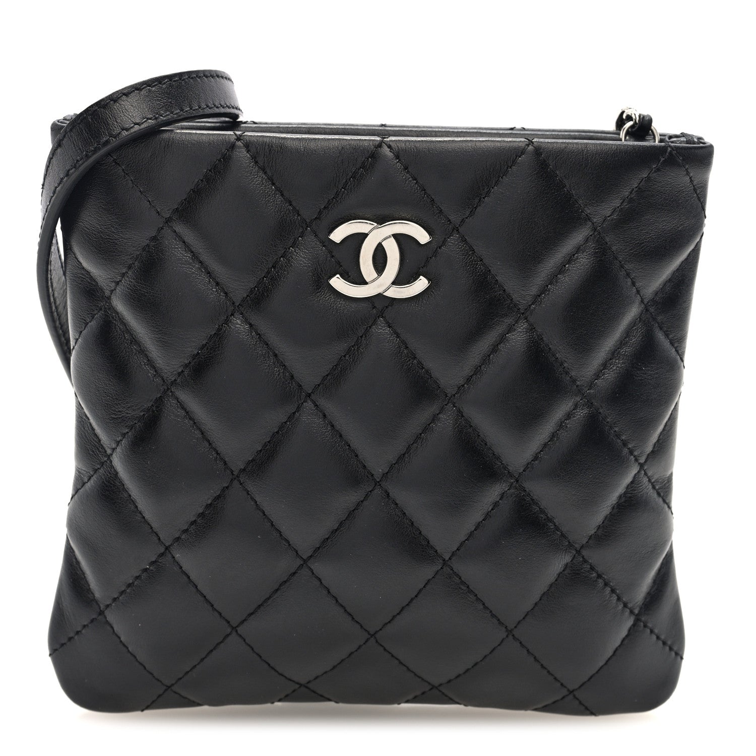 Chanel Calfskin Quilted Crossbody Bag Black 1 of 10
