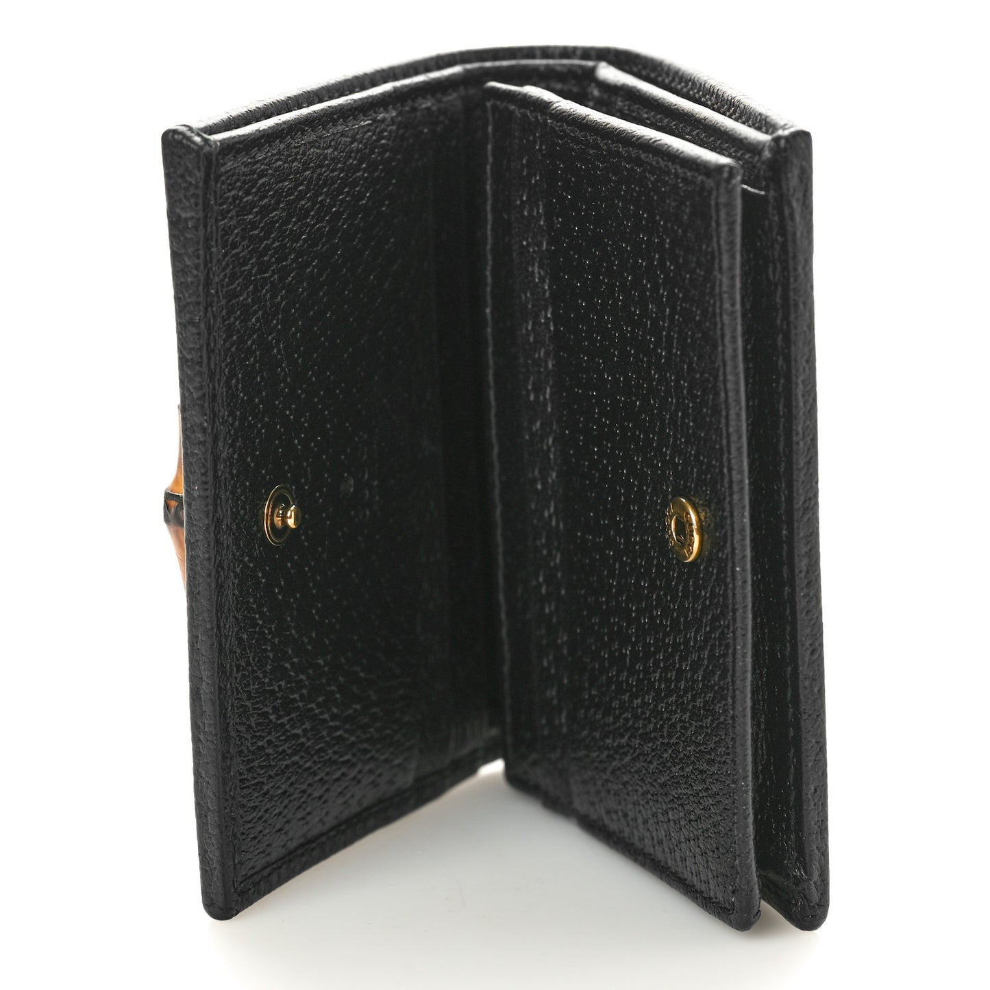 Wonka Grain Calfskin Diana Card Case Wallet Black