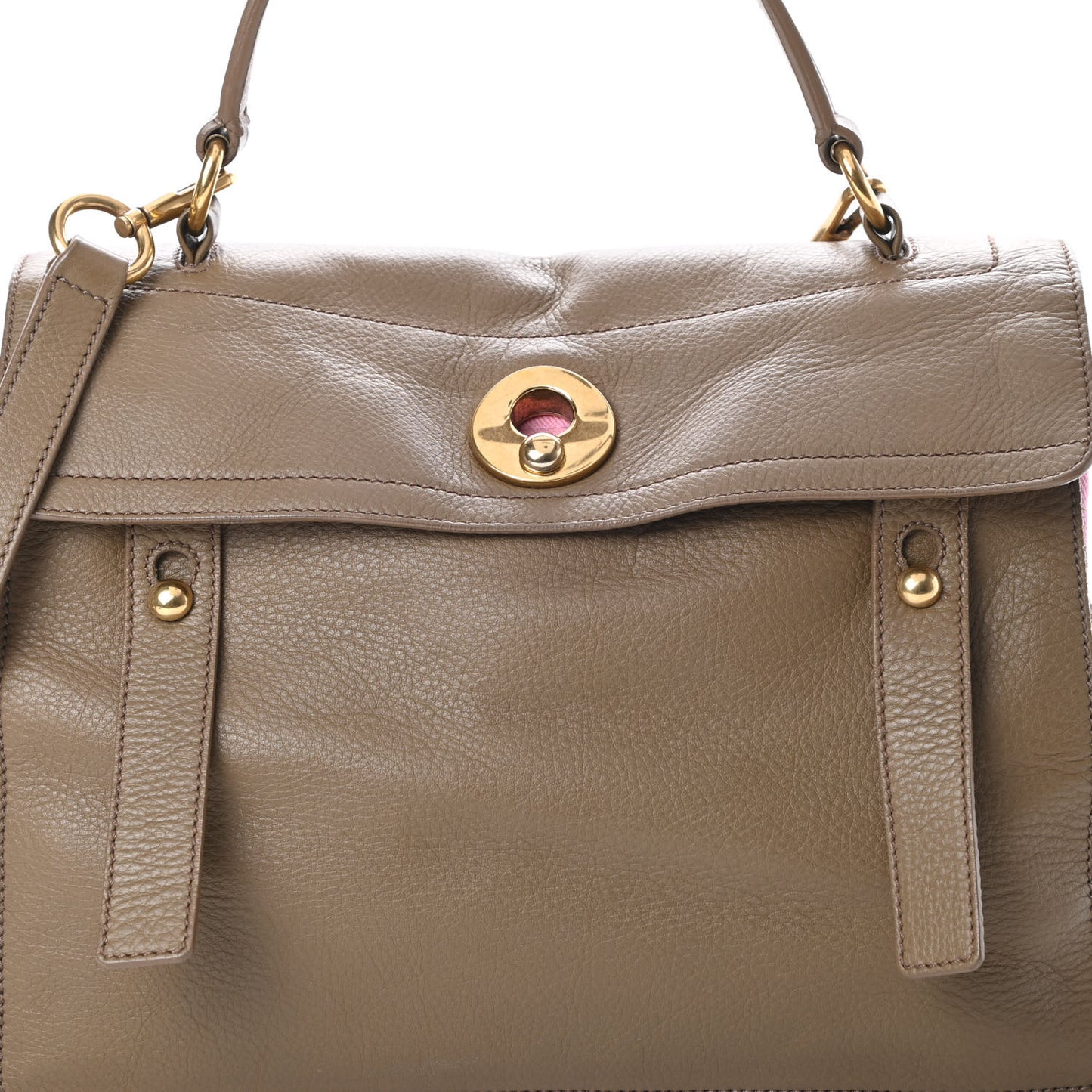 Calfskin Canvas Medium Muse Two Taupe Pink