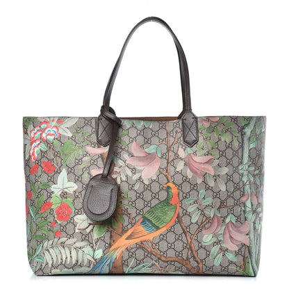 Gucci GG Supreme Monogram Tian Large Shopping Tote Beige Multicolor New Acero 1 of 11