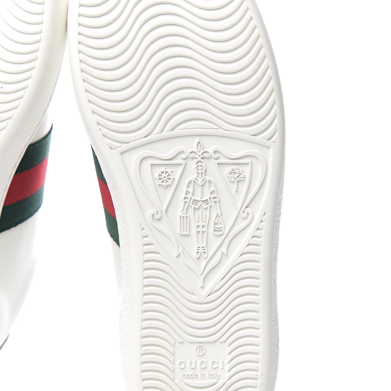 Gucci Calfskin Ayers Web Heart Embroidered Womens Ace Sneakers 34 White 6 of 9