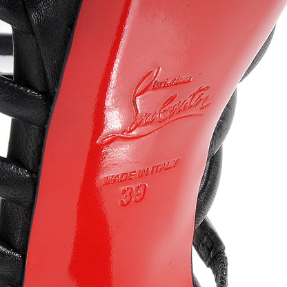 Christian Louboutin Leather Top Tina Ankle Tie Sandal 140 Black 39 6 of 12