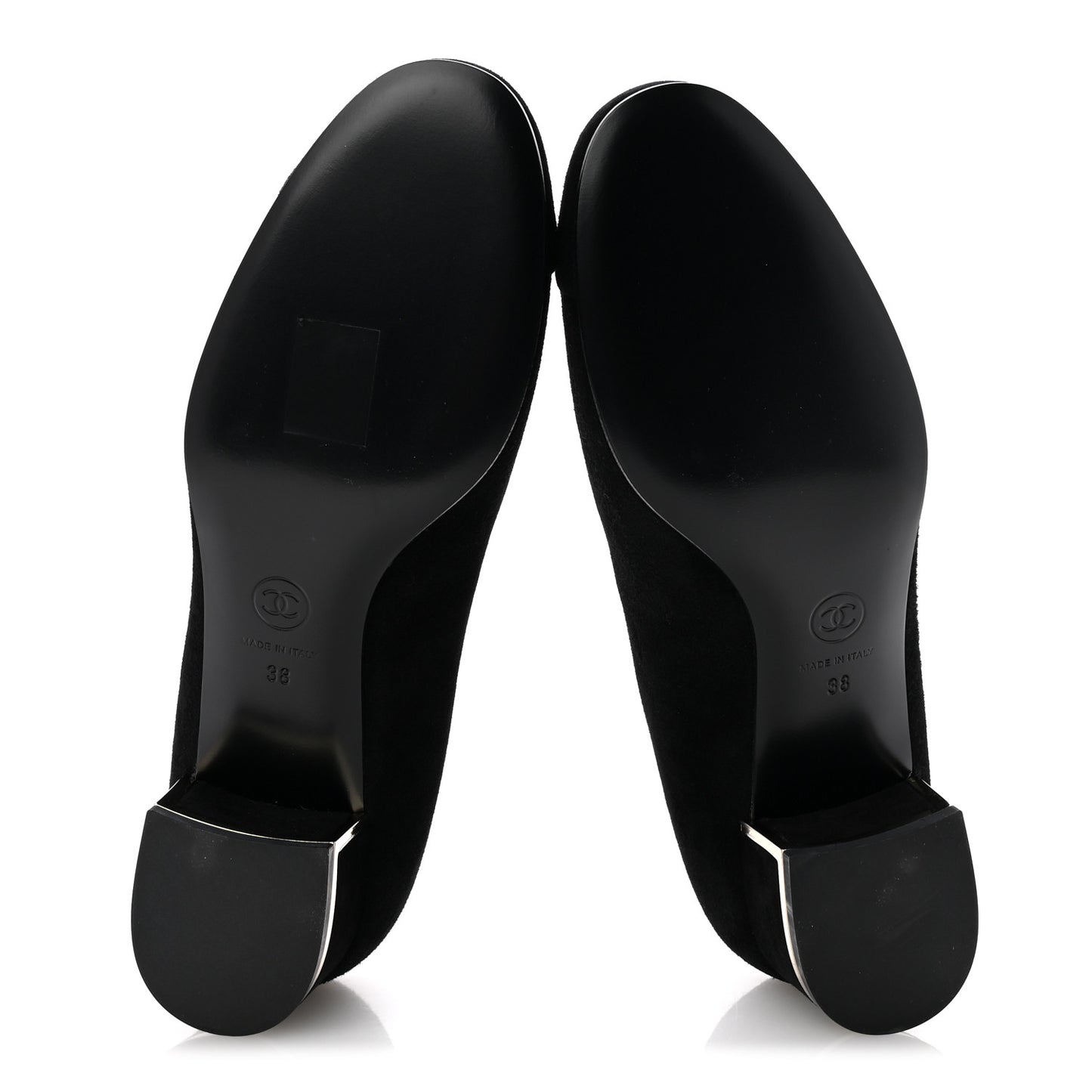 Suede CC Cap Toe Pumps 38 Black