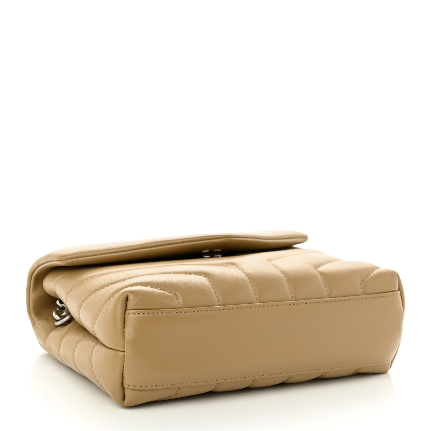 Calfskin Y Quilted Monogram Toy Loulou Crossbody Bag Latte
