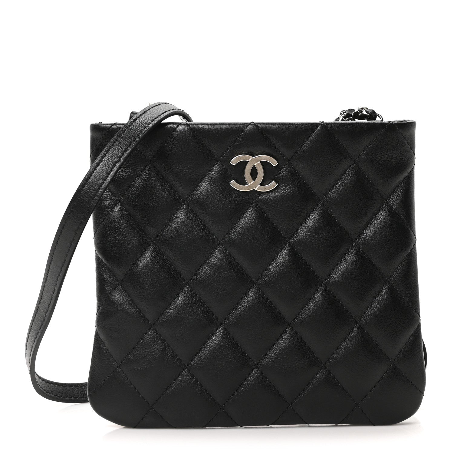 Chanel Calfskin Quilted Crossbody Bag Black 1 of 10