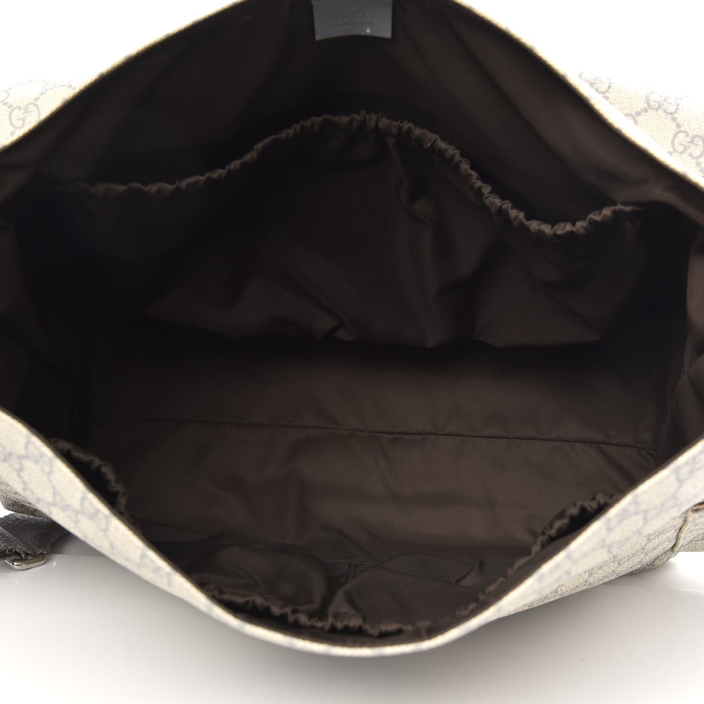 GG Plus Monogram Messenger Diaper Bag Ecru Grigio