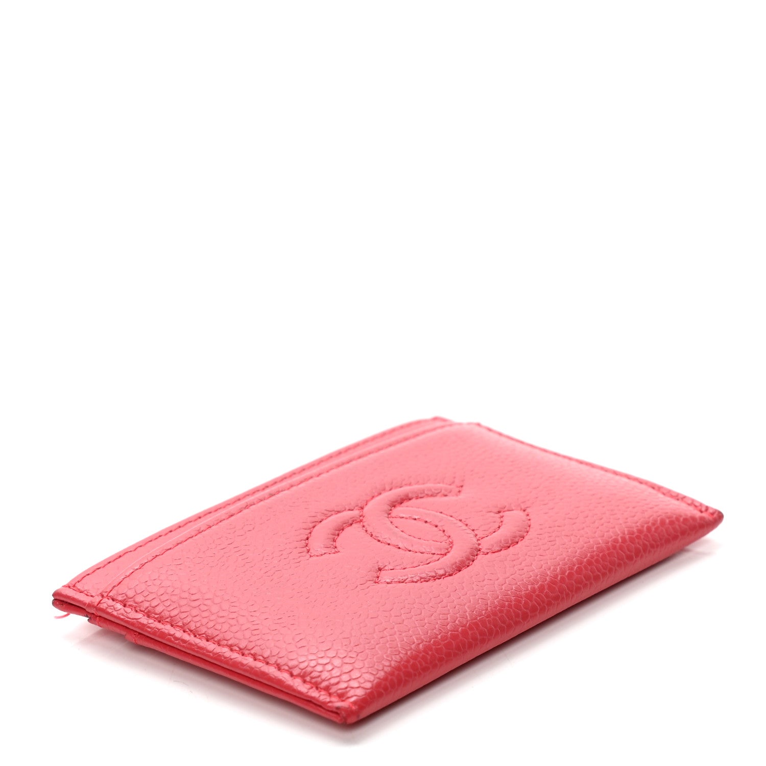 Chanel Caviar Timeless CC Card Holder Dark Red 4 of 8