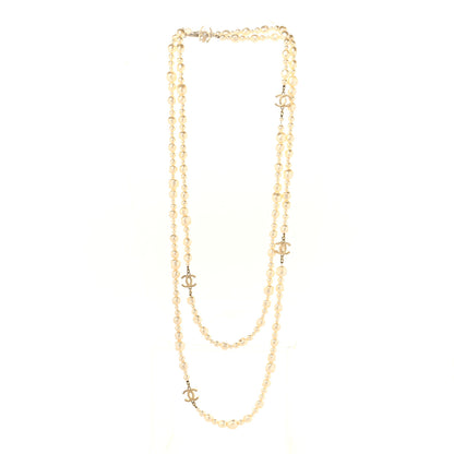 Chanel Pearl CC Long Necklace Light Gold 3 of 4