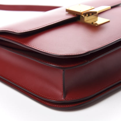 Celine Box Calfskin Medium Classic Box Flap Bag Red 6 of 11