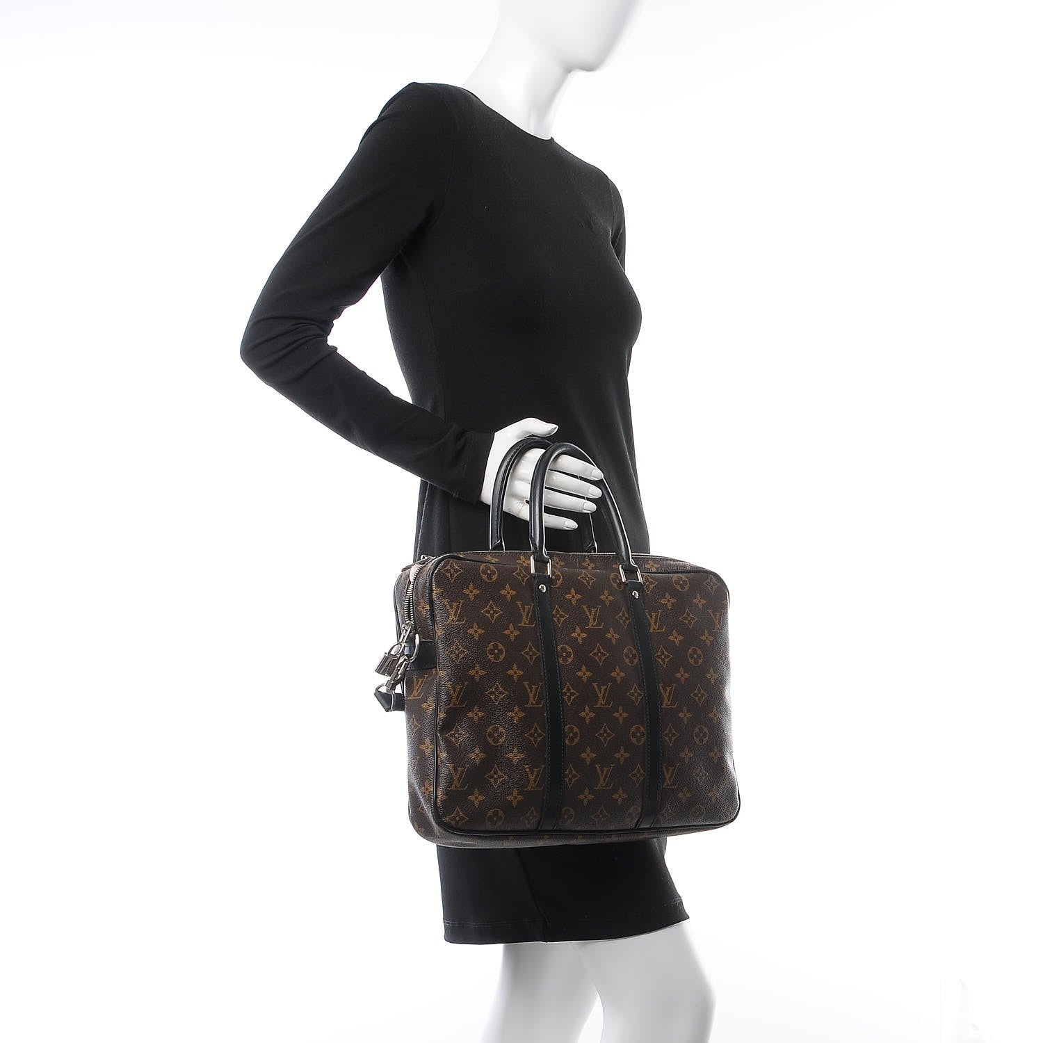Louis Vuitton Monogram Macassar Porte-Documents Voyage PM 2 of 8