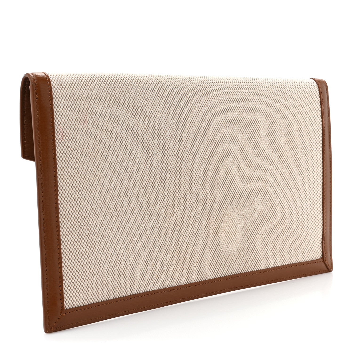 Saint Laurent Canvas Uptown Pouch Natural Beige Brick 3 of 11