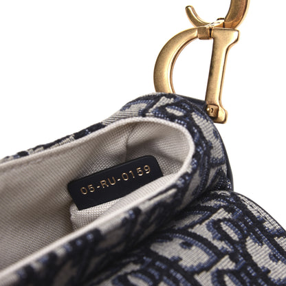 Christian Dior Oblique Mini Saddle Bag Blue 9 of 14