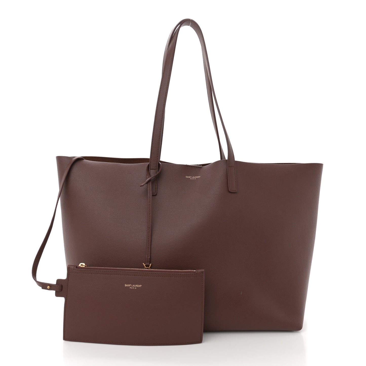 Calfskin Large Shopping Tote Old Brandy