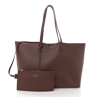 Saint Laurent Calfskin Large Shopping Tote Old Brandy 3 of 13