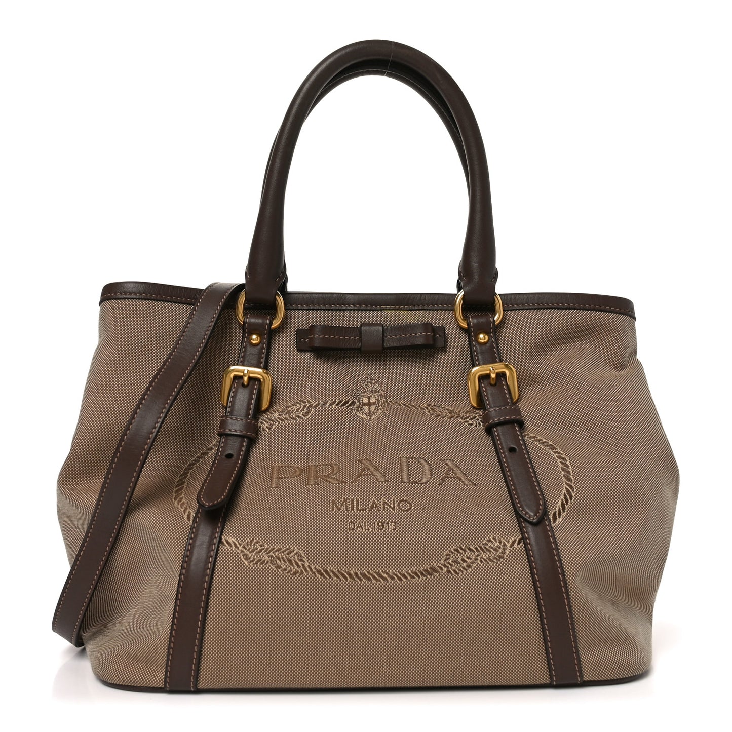 Jacquard Logo Tote Corda Bruciato
