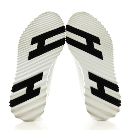 Hermes Goatskin Suede Goatskin Bouncing Sneakers 36.5 White Black 6 of 13