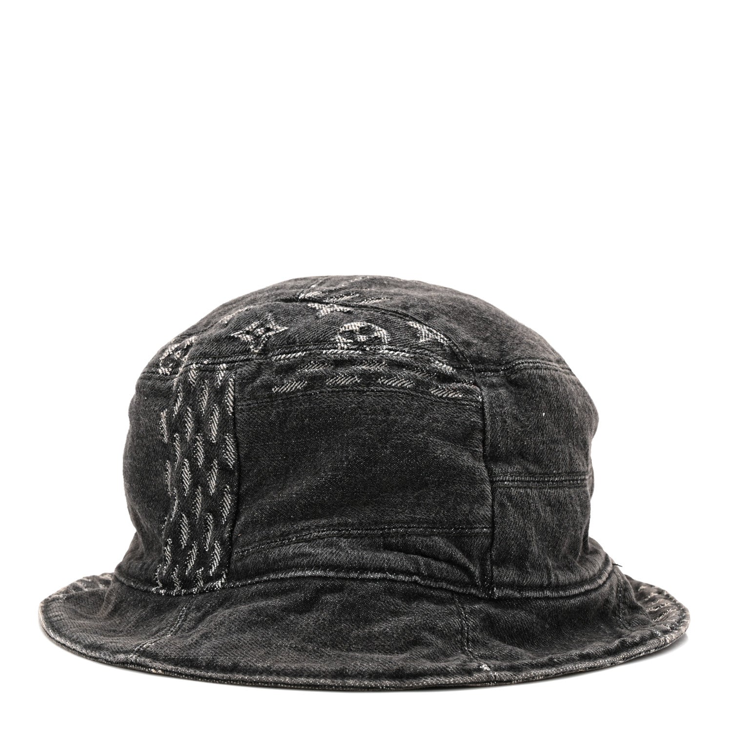 Louis Vuitton x NIGO Monogram Giant Denim Giant Damier Wave Sun Hat 60 Gray 4 of 8