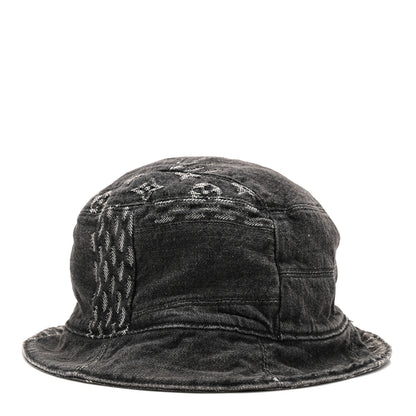 Louis Vuitton x NIGO Monogram Giant Denim Giant Damier Wave Sun Hat 60 Gray 4 of 8