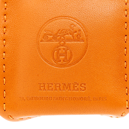Hermes Milo Lambskin Swift Shopping Bag Charm Feu Gold 4 of 4