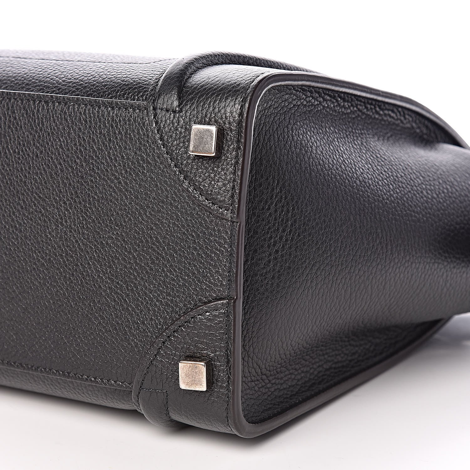 Celine Drummed Calfskin Micro Luggage Black 10 of 10