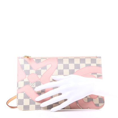 Louis Vuitton Damier Azur Tahitienne Neverfull MM GM Pochette 2 of 6