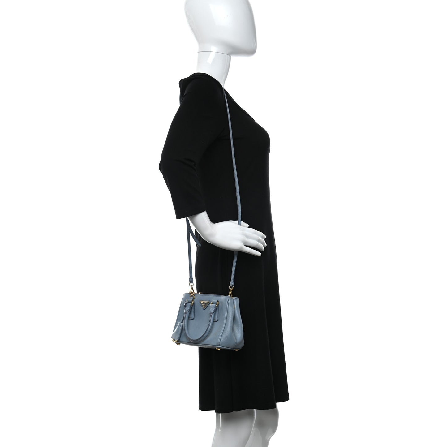 Saffiano Micro Galleria Double Zip Tote Astrale