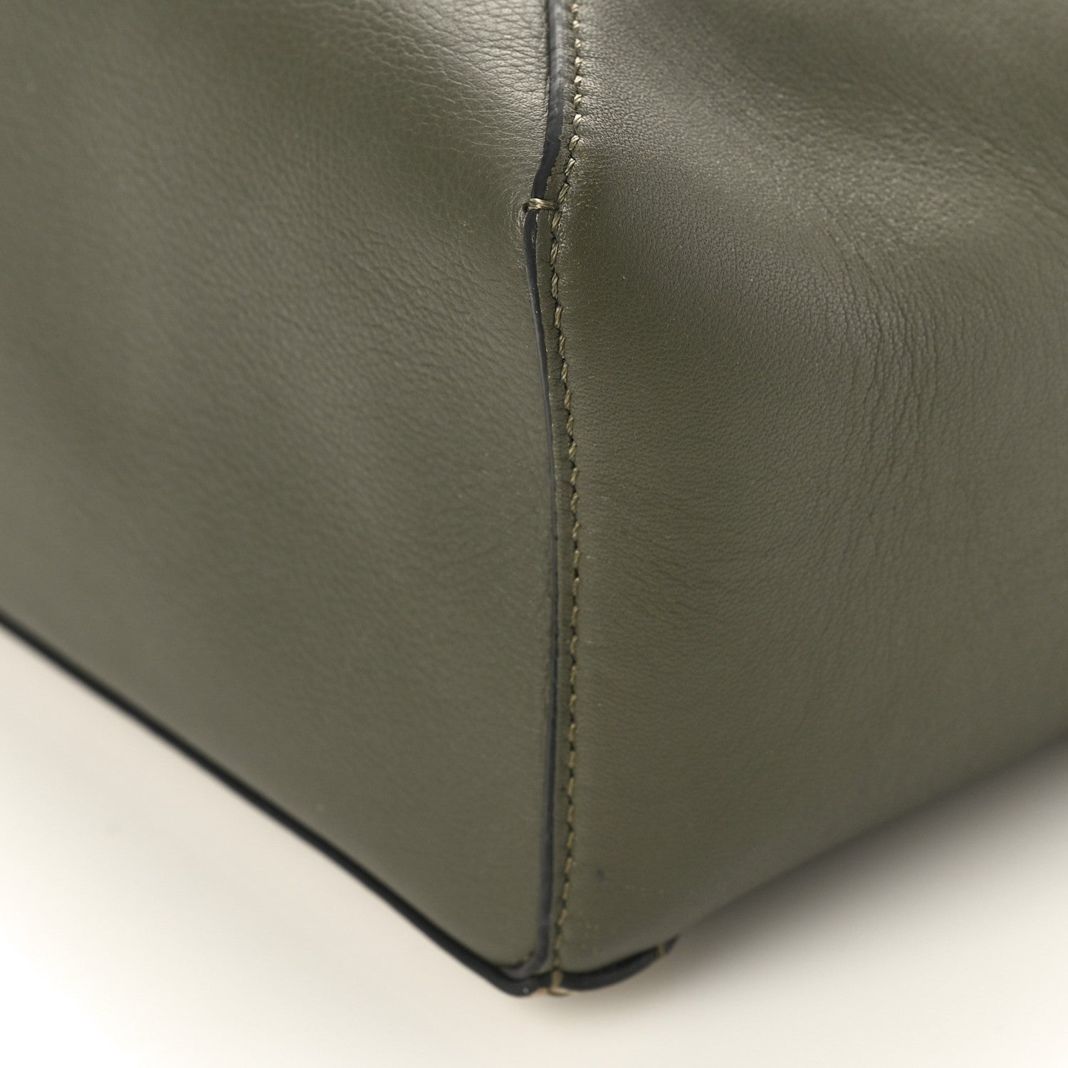 Loewe Calfskin Small Puzzle Edge Bag Laurel Green Light Oat 9 of 9