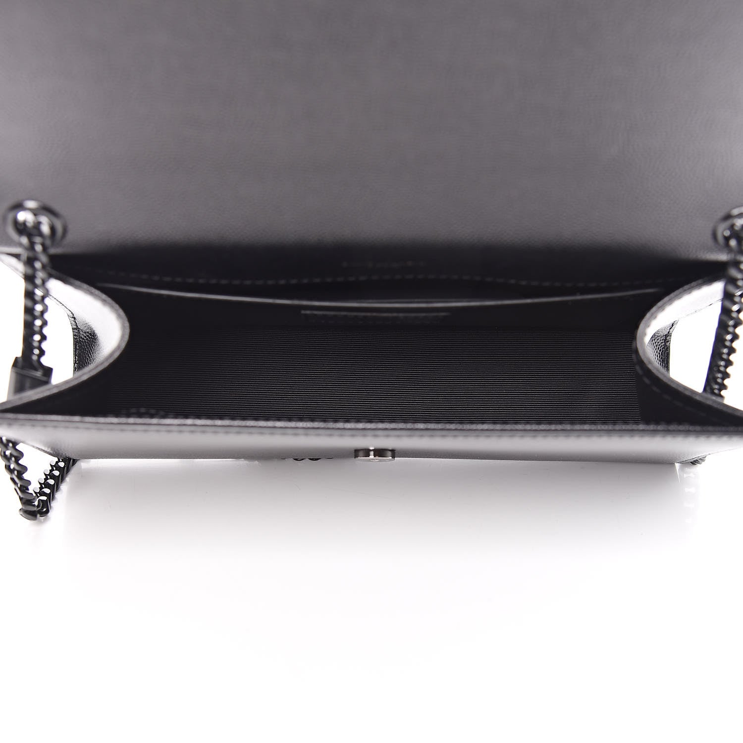 Saint Laurent Grain De Poudre Medium Classic Monogram Kate Satchel Black 5 of 9
