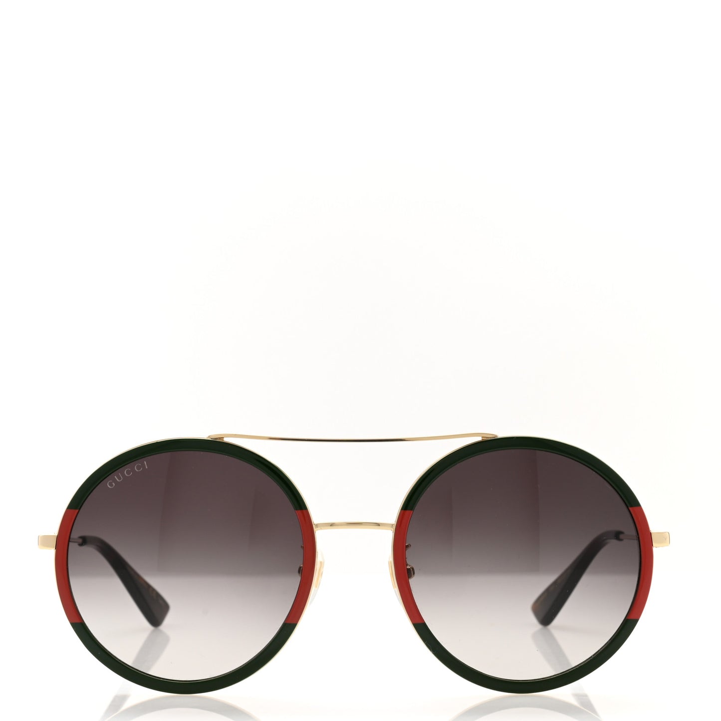 Metal Round Frame Sunglasses GG0061S Green Red