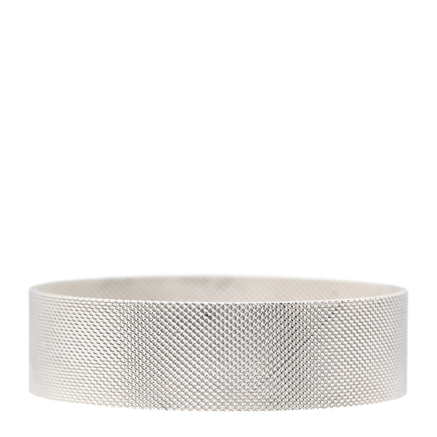 Tiffany Sterling Silver Wide Mesh Somerset Bangle Bracelet 3 of 7