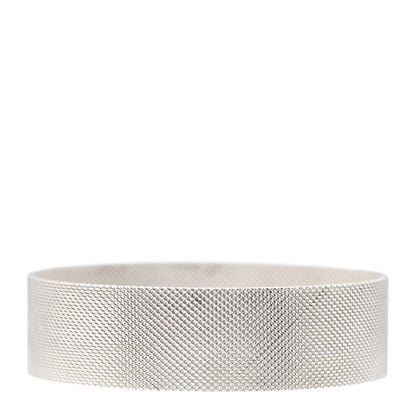 Tiffany Sterling Silver Wide Mesh Somerset Bangle Bracelet 3 of 7