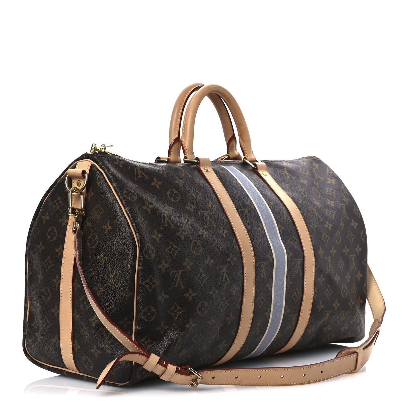 Monogram My LV Heritage Keepall Bandouliere 50 Light Gray White