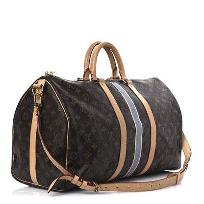 Louis Vuitton Monogram My LV Heritage Keepall Bandouliere 50 Light Gray White 3 of 13