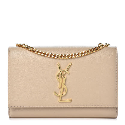 Saint Laurent Grain De Poudre Small Monogram Kate Satchel Nude Powder 1 of 9