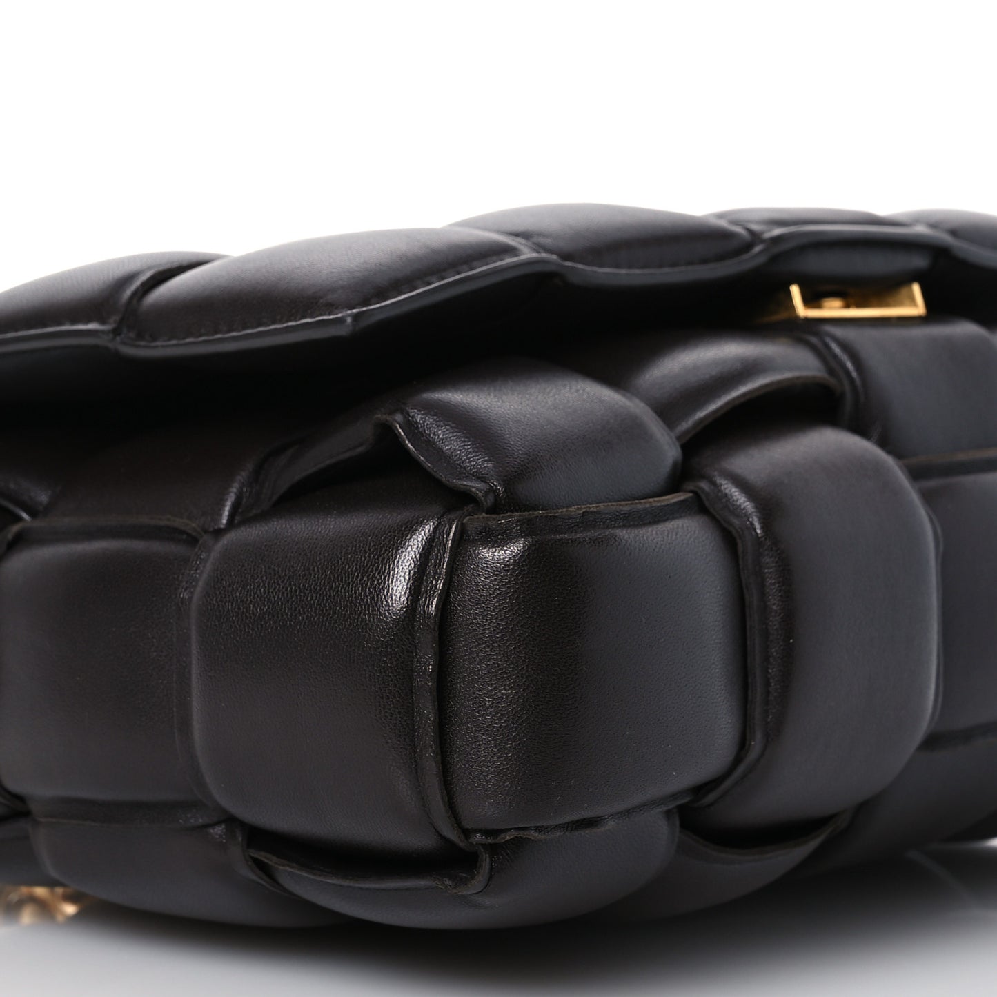 Lambskin Maxi Intreccio Padded Chain Cassette Crossbody Bag Fondant