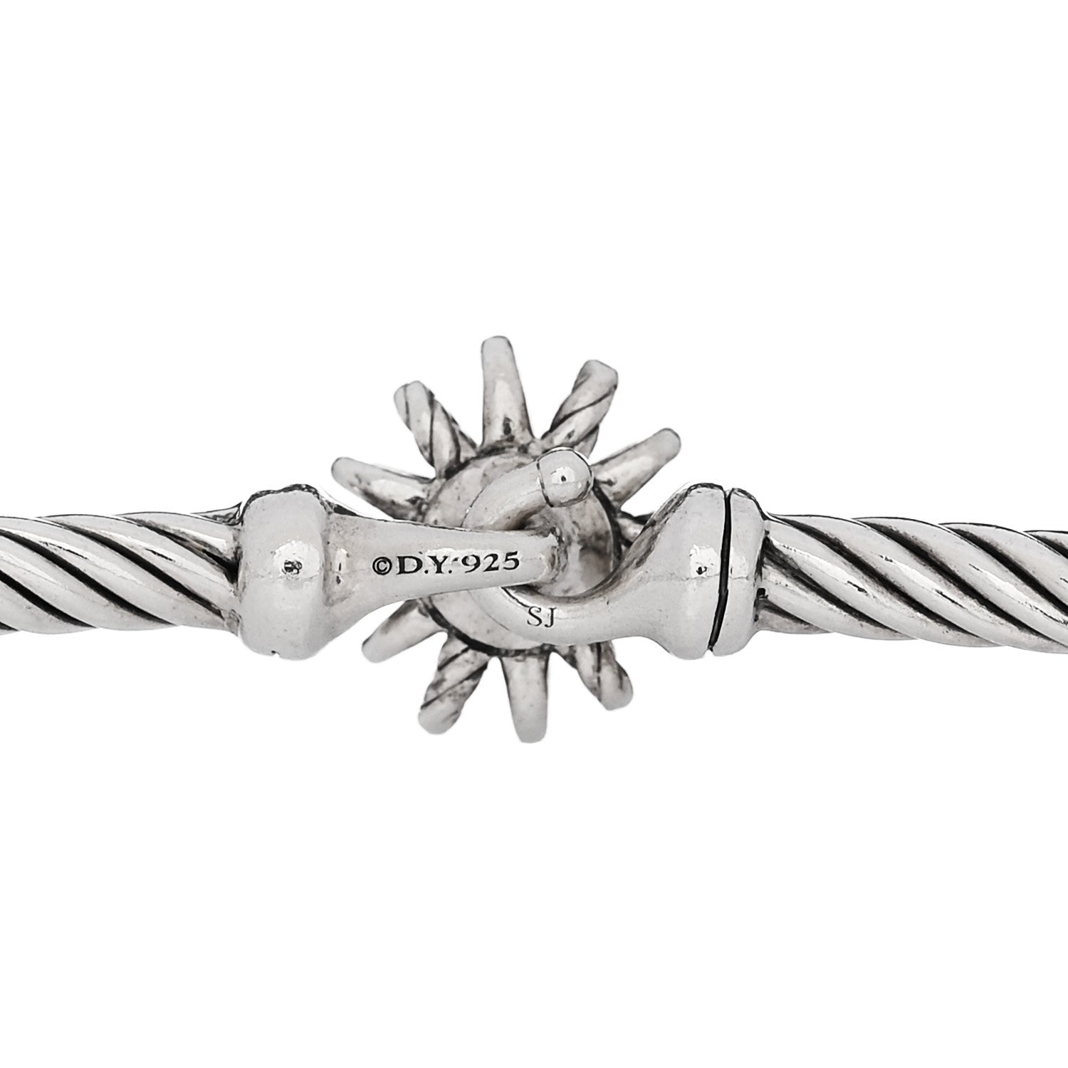 David Yurman Sterling Silver Diamond Starburst Bracelet 3 of 3