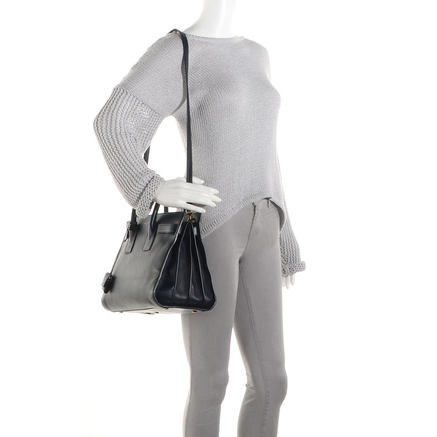 Calfskin Small Sac De Jour Navy