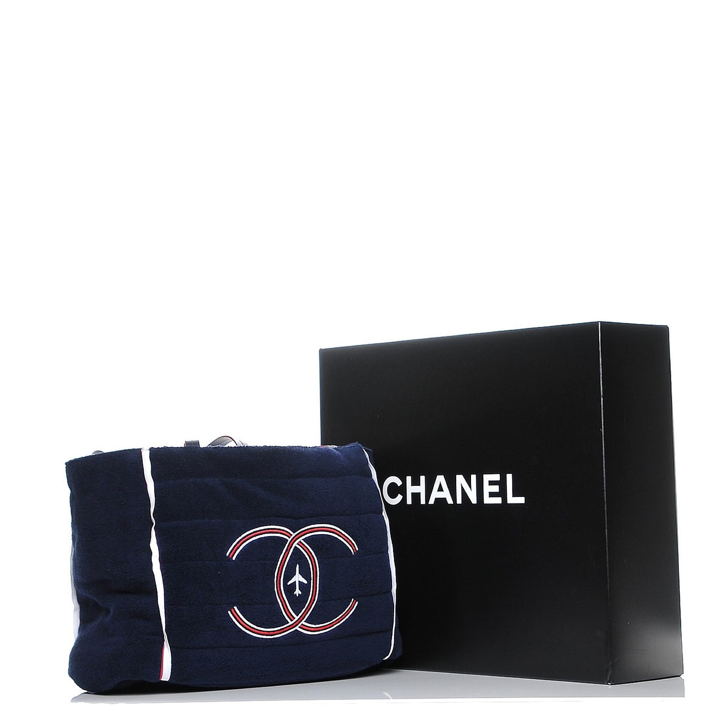 Reversible Airlines Tote Silver Navy
