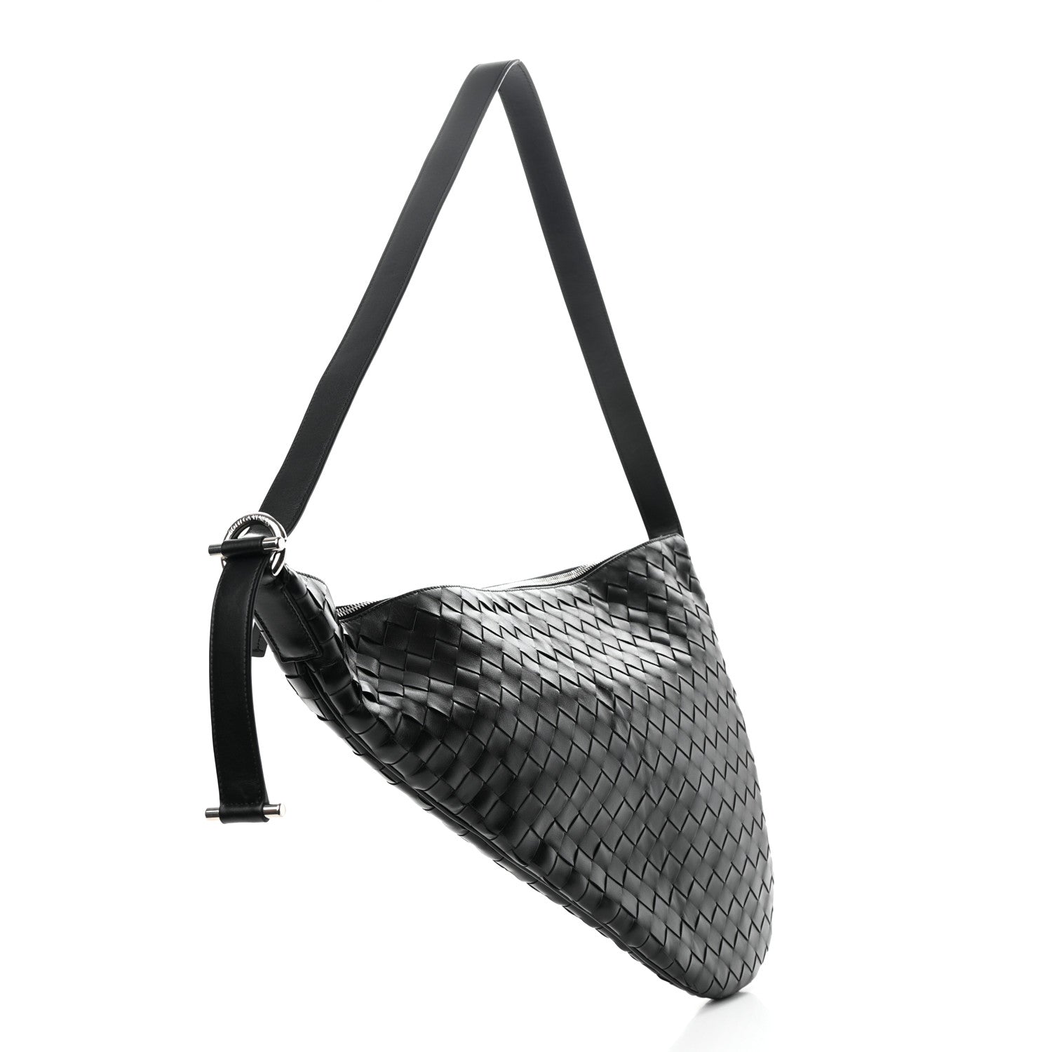 Bottega Veneta Calfskin Intrecciato Virgule Black 3 of 9