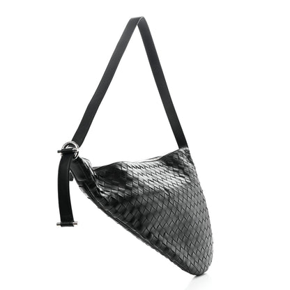 Bottega Veneta Calfskin Intrecciato Virgule Black 3 of 9