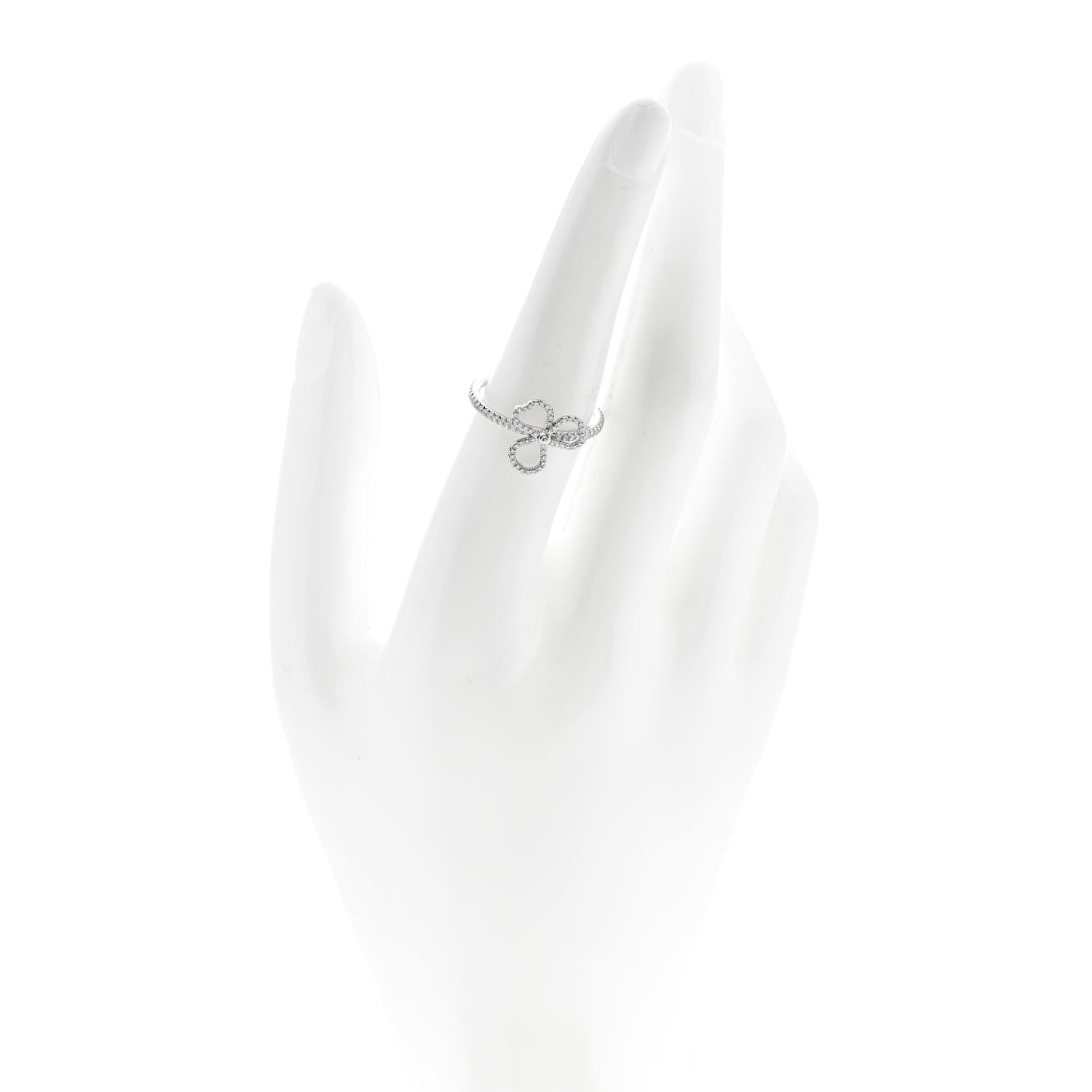 Tiffany Platinum Diamond Mini Open Paper Flowers Ring 54 7 2 of 6