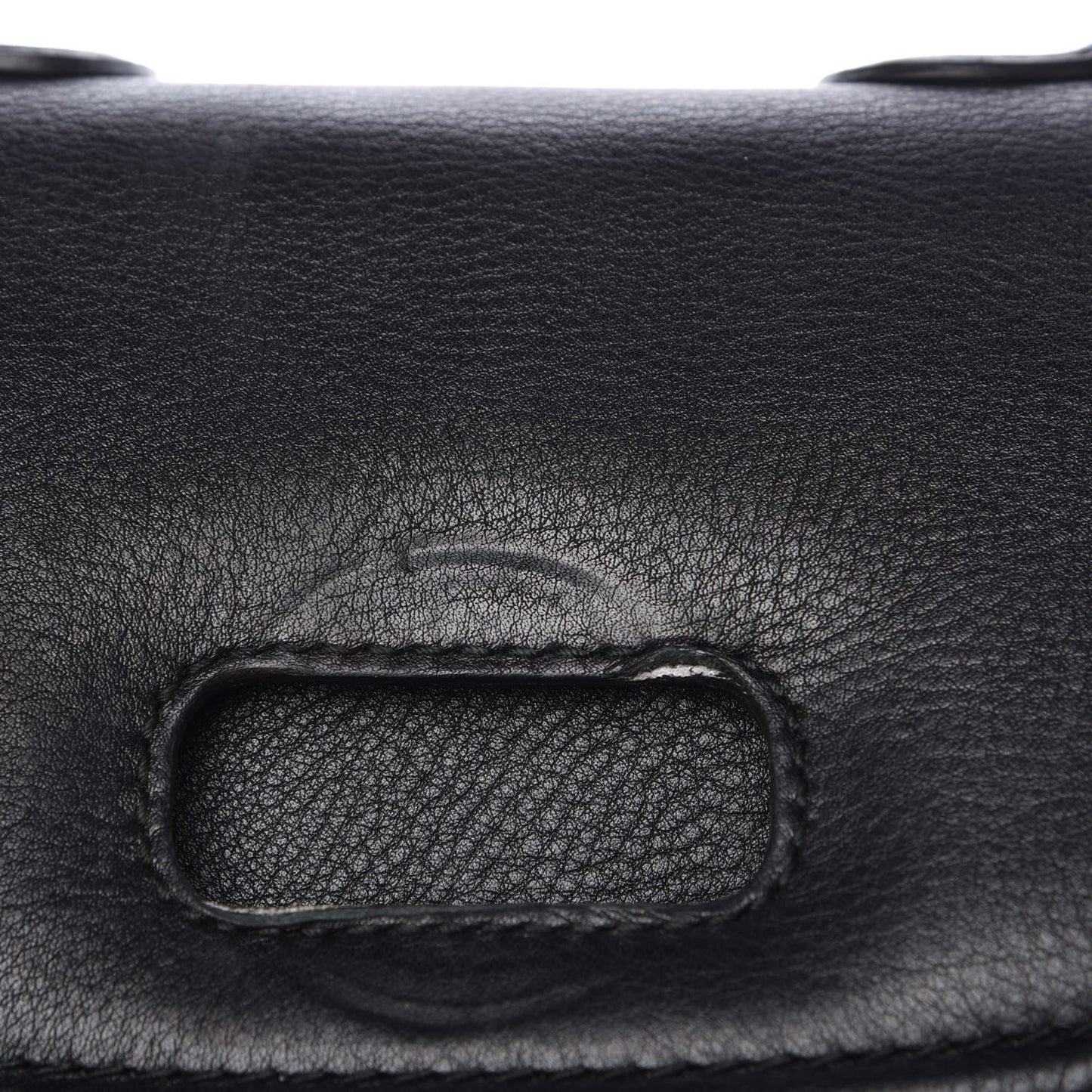 Calfskin Large New Bamboo Top Handle Bag Black