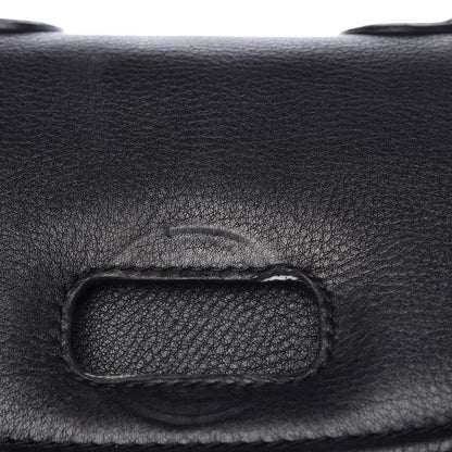 Gucci Calfskin Large New Bamboo Top Handle Bag Black 11 of 13