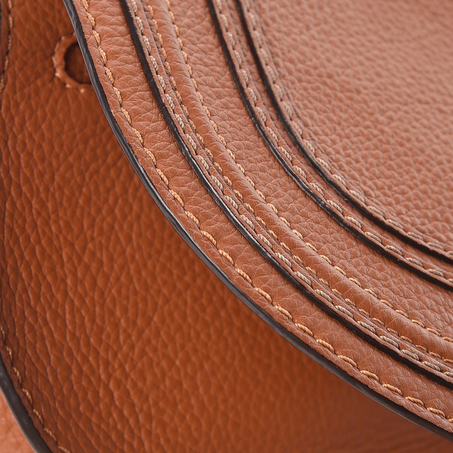 Calfskin Mini Marcie Round Crossbody Bag Tan