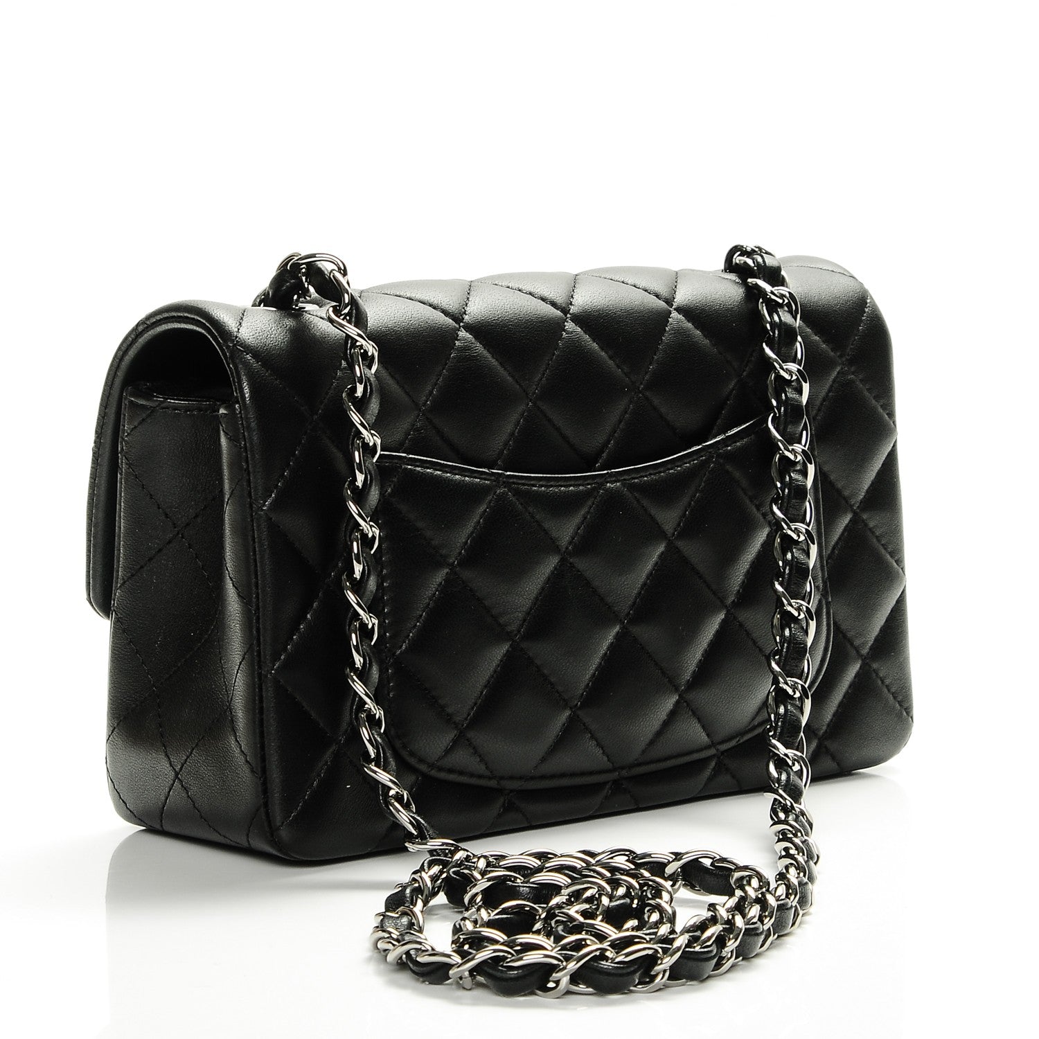Chanel Lambskin Quilted Mini Rectangular Flap Black 3 of 7