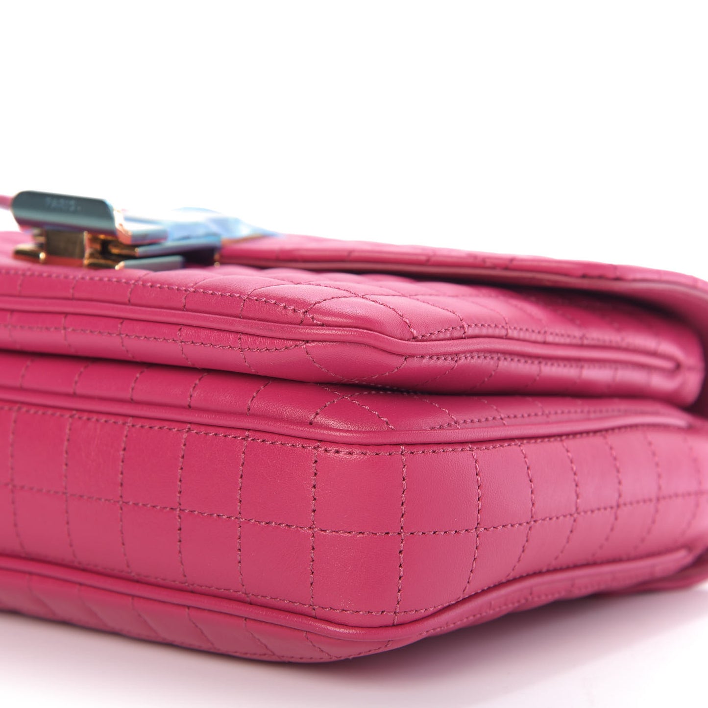 Calfskin Quilted Medium C Bag Pink
