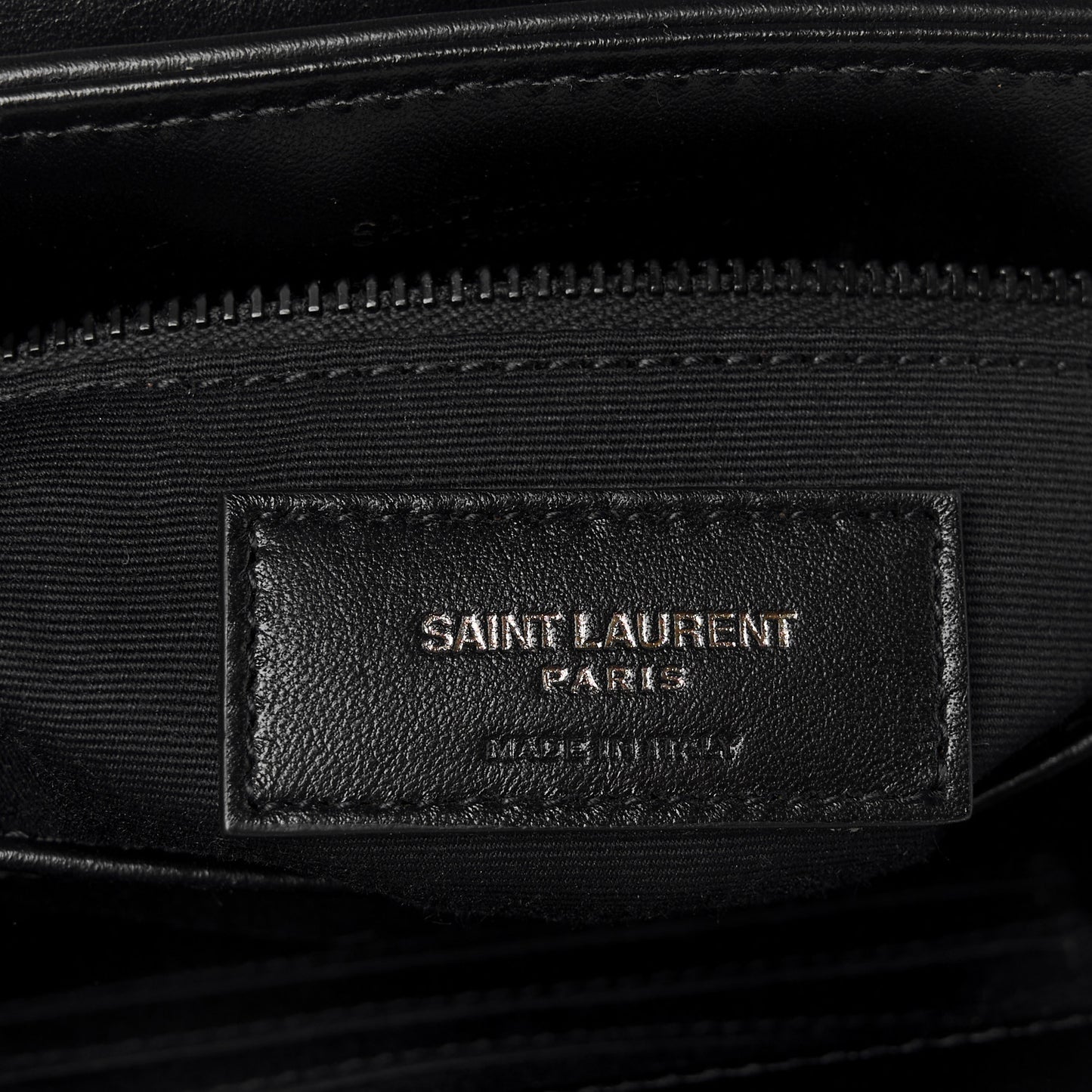 Calfskin Y Quilted Monogram Monochrome Toy Loulou Crossbody Bag Black