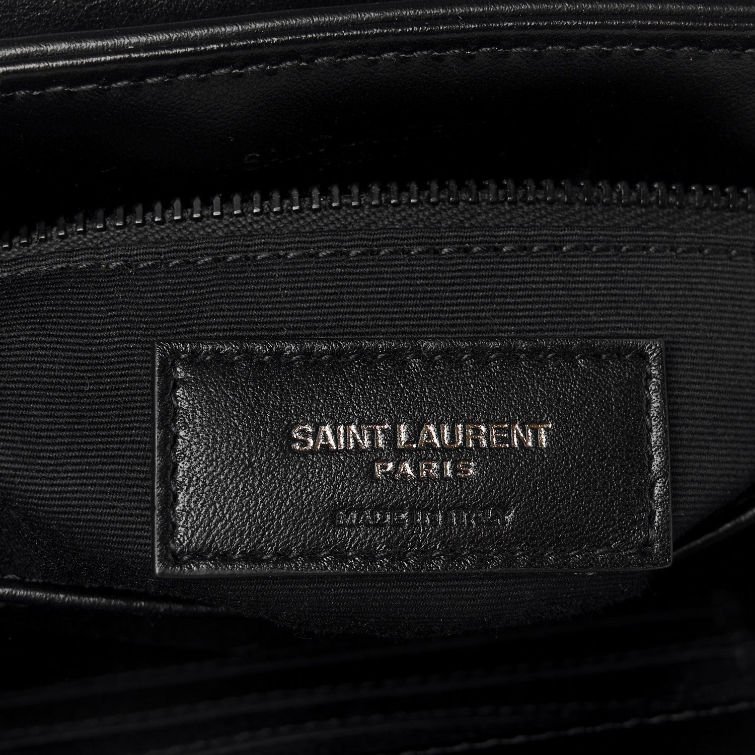 Saint Laurent Calfskin Y Quilted Monogram Monochrome Toy Loulou Crossbody Bag Black 7 of 12