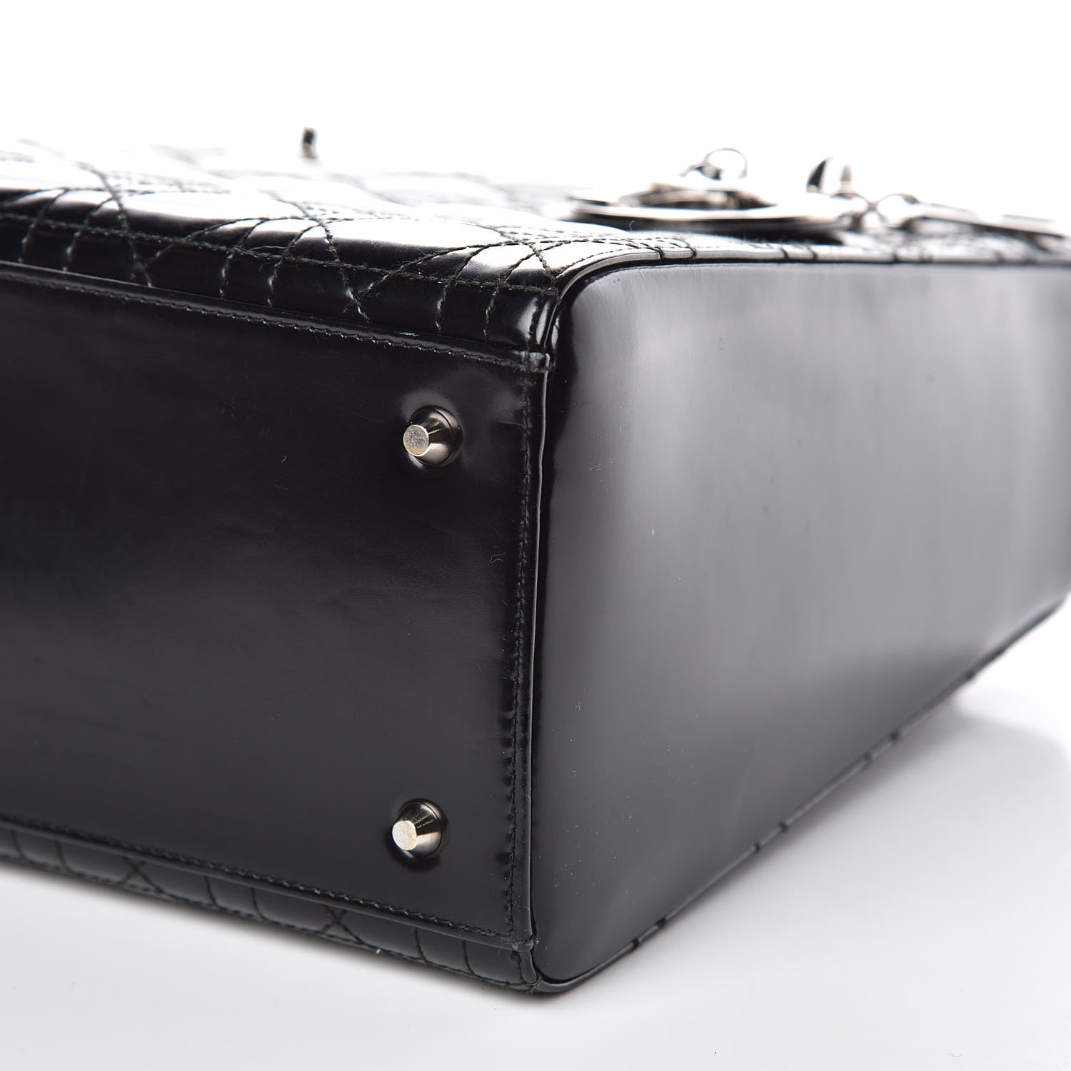 Christian Dior Patent Cannage Medium Lady Dior Black 9 of 9