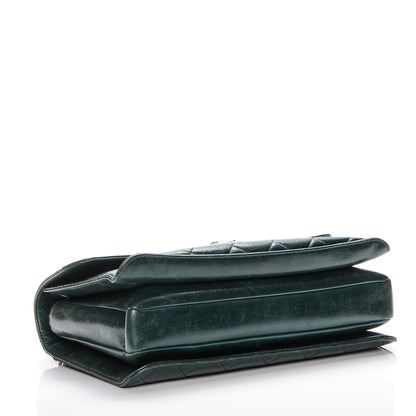 Chanel Glazed Calfskin Quilted Perfect Edge Large Flap Green 4 of 10